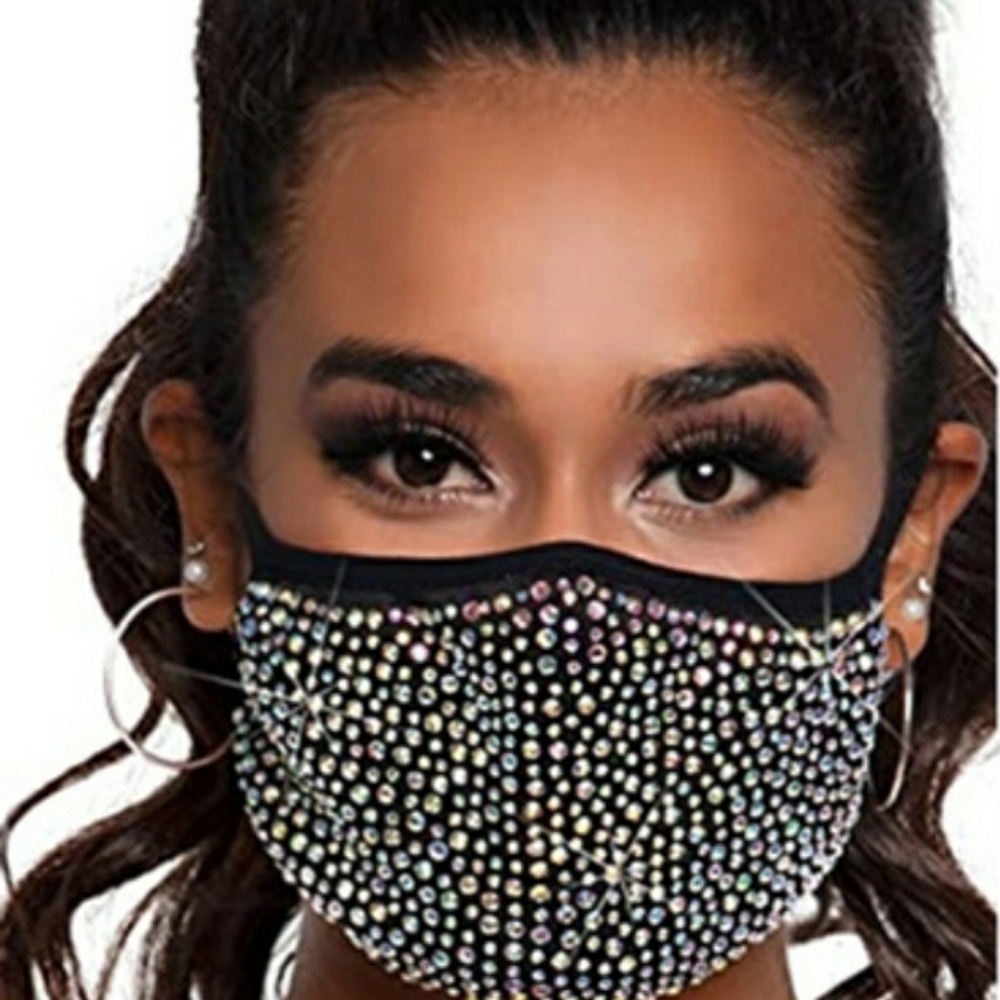 Fashion Reusable Rhinestone Face Mask